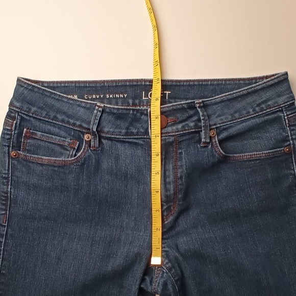 Loft Denim Jeans Size 28/6 Curvy Skinny Low Rise Medium Wash - Picture 8 of 10